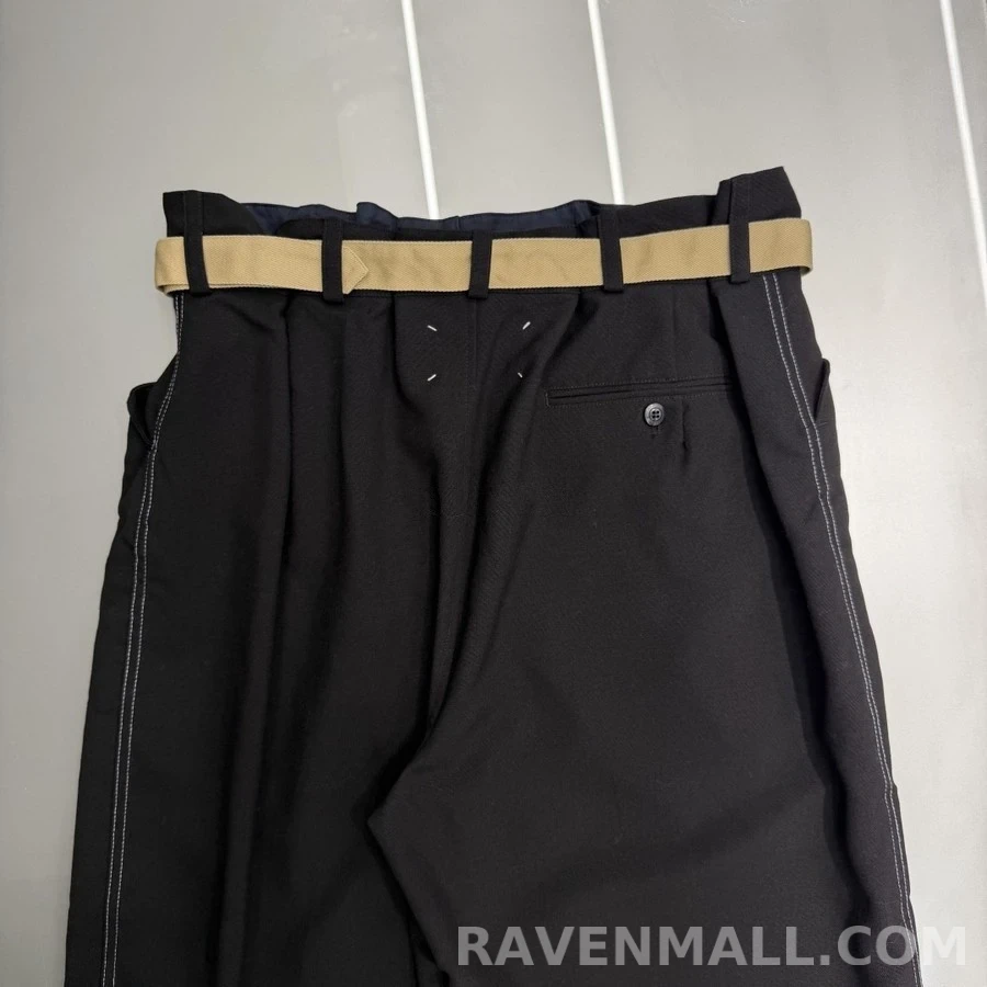 메종 마르지엘라 메종마르지엘라 벨트 울 플리츠 팬츠 상세 이미지