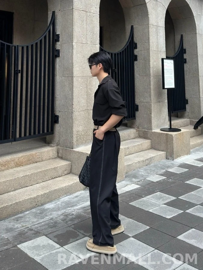 메종 마르지엘라 메종마르지엘라 벨트 울 플리츠 팬츠 상세 이미지