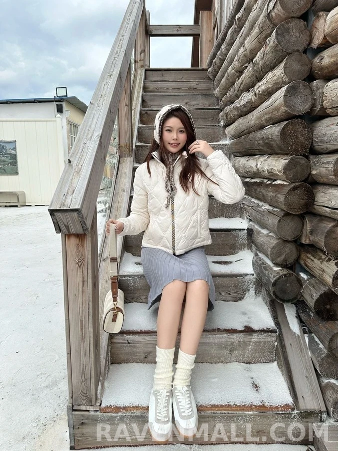 버버리 버버리 플래드 퀼팅 엠블럼 패딩 상세 이미지