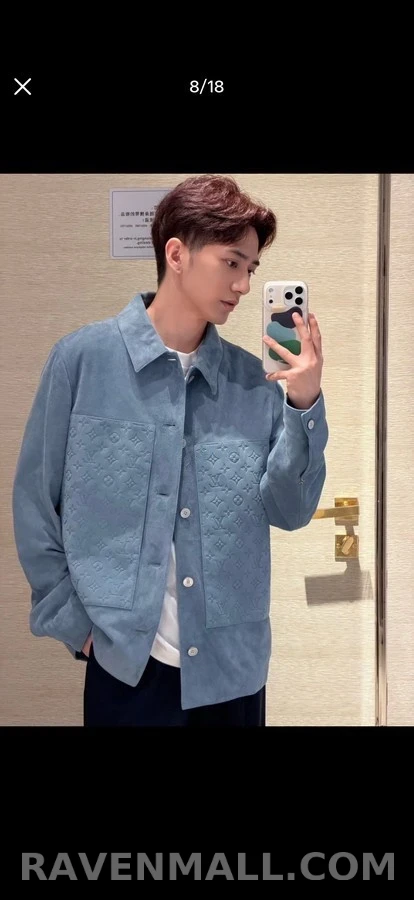 루이비통 루이비통 모노그램 엠보싱 레더 자켓 상세 이미지