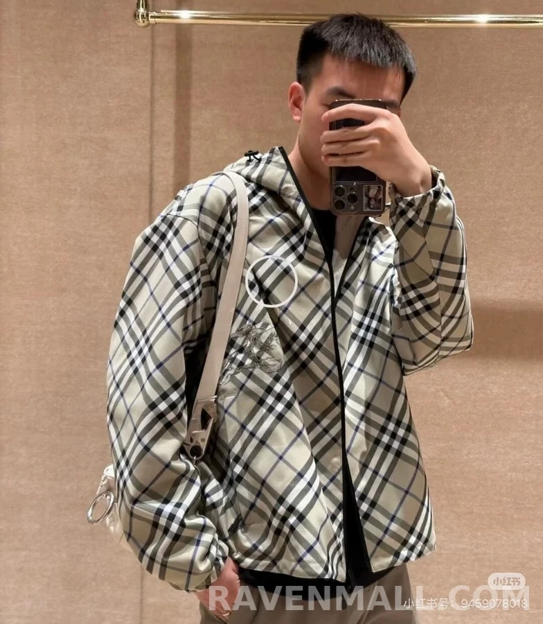 버버리 버버리 전투마 격자무늬 양면 자켓 상세 이미지
