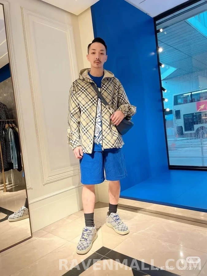 버버리 버버리 전투마 격자무늬 양면 자켓 상세 이미지