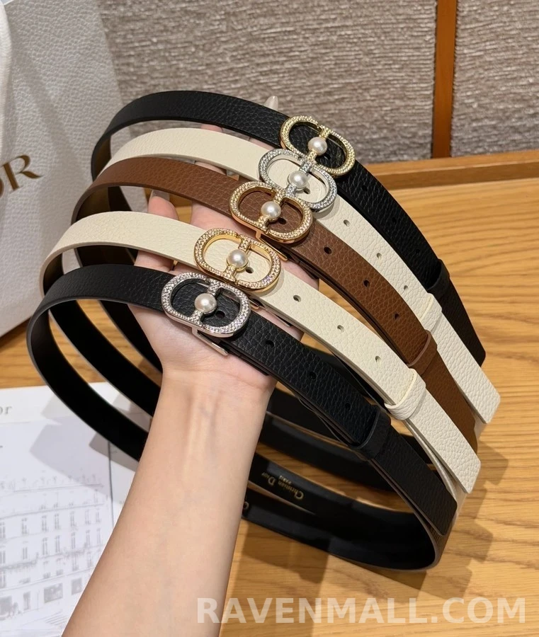 디올 디올 로고 진주 장식 벨트 상세 이미지