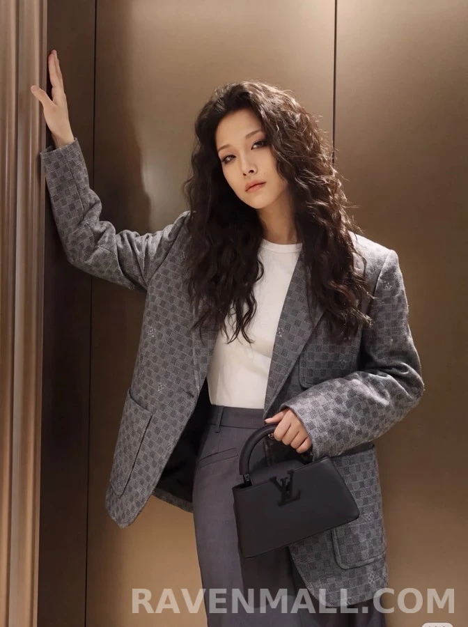 루이비통 루이비통 체크 패턴 싱글 블레이저 상세 이미지