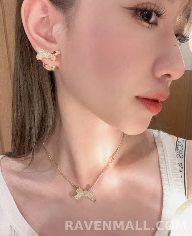 디올 디올 큐빅 리본 목걸이 상세 이미지