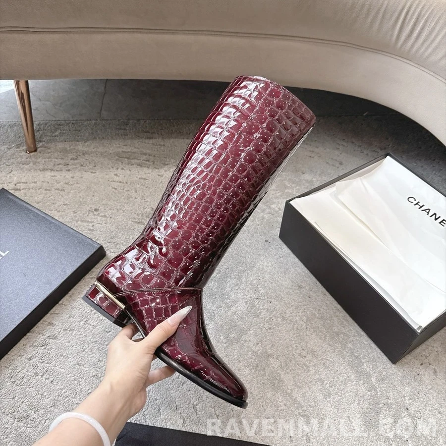 샤넬 샤넬 악어엠보 롱 부츠 상세 이미지