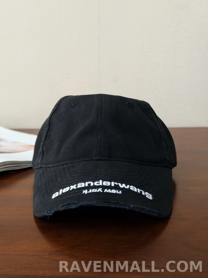 알렉산더 왕 알렉산더 왕 빈티지 로고 자수 야구모자 상세 이미지
