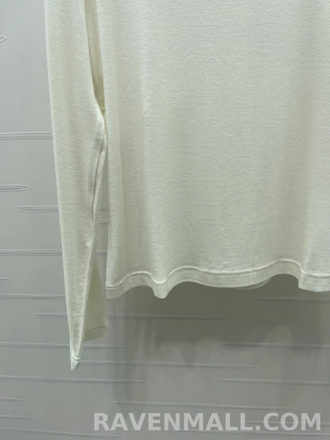 프라다 프라다 레터링 로고 긴팔 티셔츠 상세 이미지