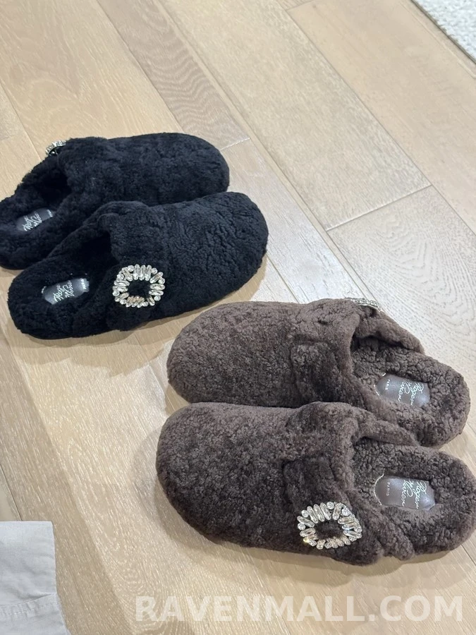 로저 비비에 로저비비에 수술 양모 버클 슬리퍼 상세 이미지