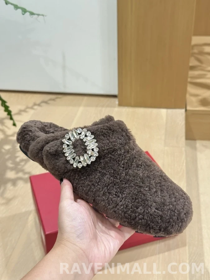 로저 비비에 로저비비에 수술 양모 버클 슬리퍼 상세 이미지