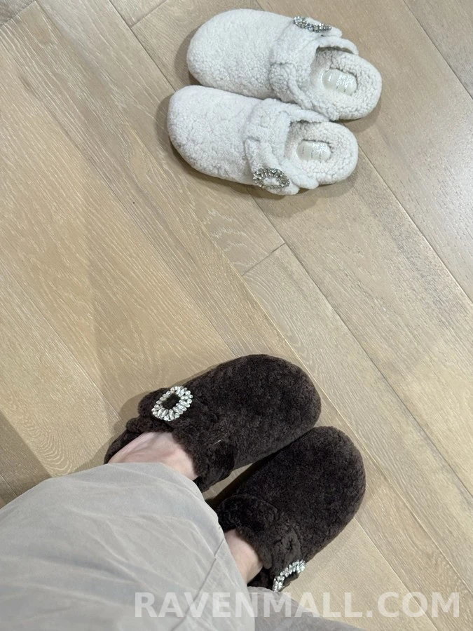 로저 비비에 로저비비에 수술 양모 버클 슬리퍼 상세 이미지