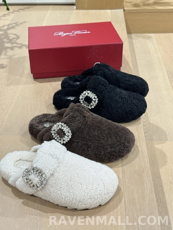 로저 비비에 로저비비에 수술 양모 반슬리퍼 상세 이미지