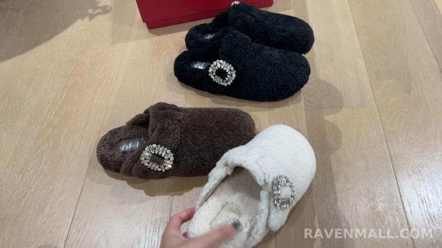 로저 비비에 로저비비에 수술 양모 반슬리퍼 상세 이미지
