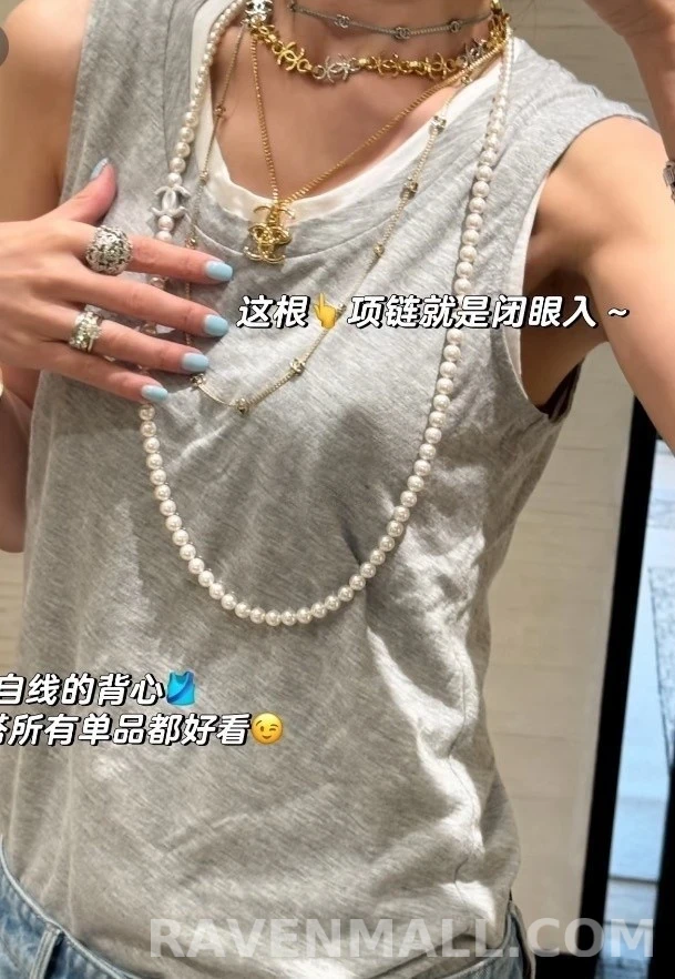 샤넬 샤넬 빈티지 로고 목걸이 상세 이미지