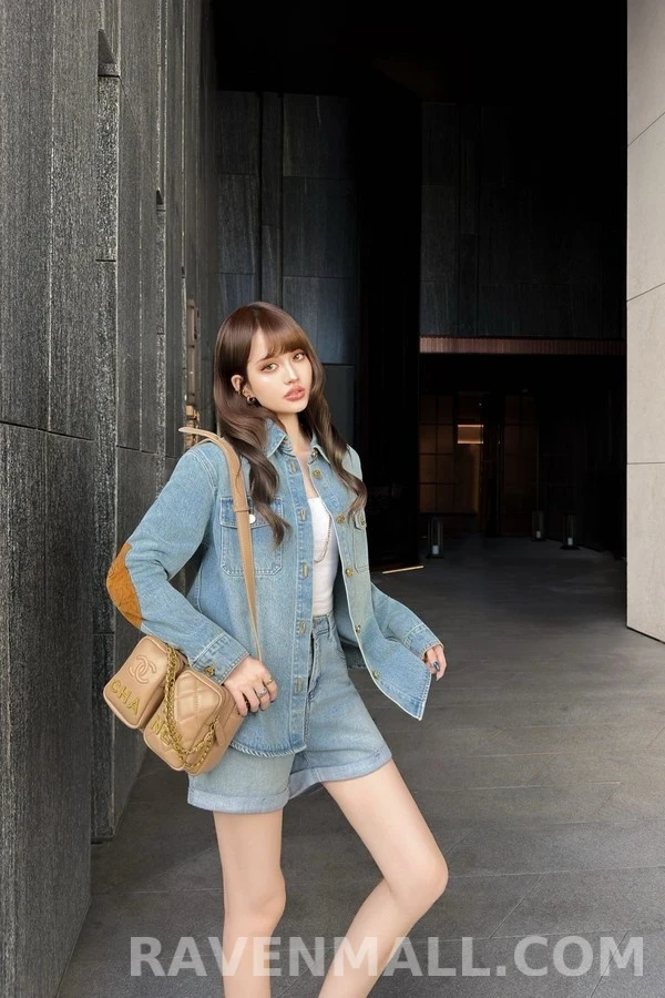 샤넬 샤넬 로고 데님 셔츠 상세 이미지