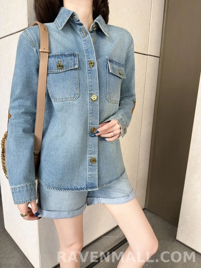 샤넬 샤넬 로고 데님 셔츠 상세 이미지