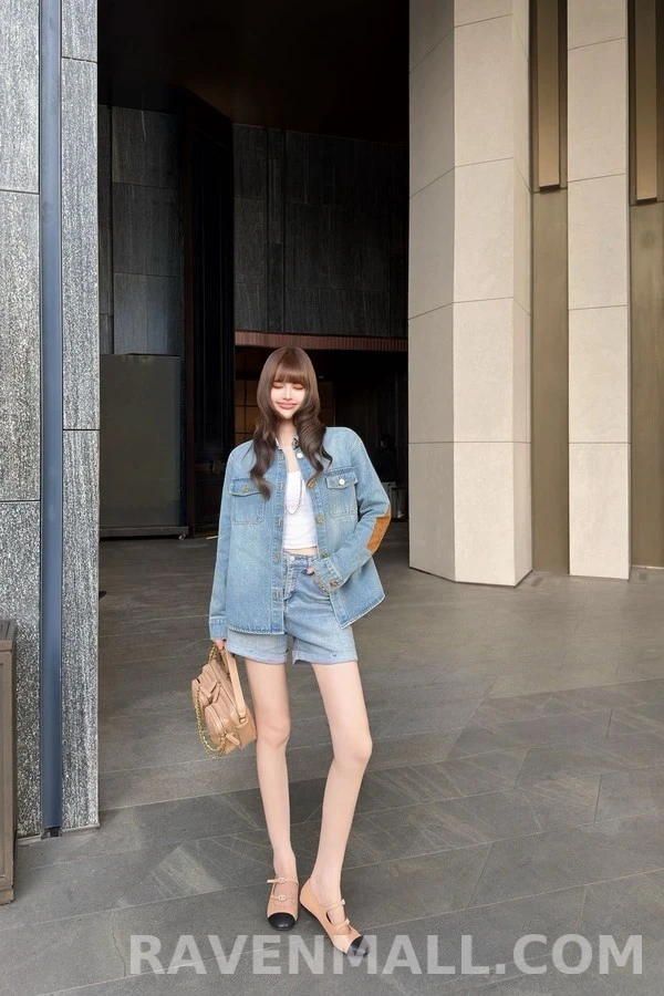 샤넬 샤넬 로고 데님 셔츠 상세 이미지