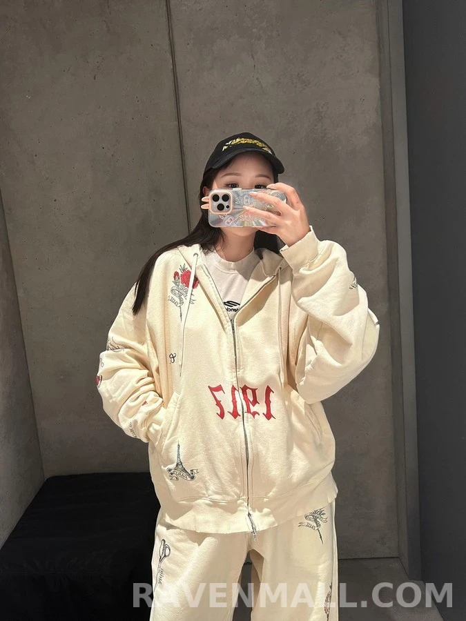 발렌시아가 발렌시아가 타투 그래픽 후드 집업 상세 이미지