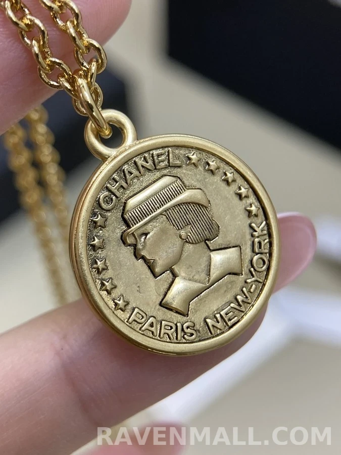 샤넬 샤넬 코코 초상화 코인 목걸이 상세 이미지