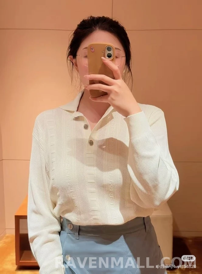 폴로 랄프 로렌 폴로 랄프 로렌 오픈워크 자카드 폴로 니트 상세 이미지