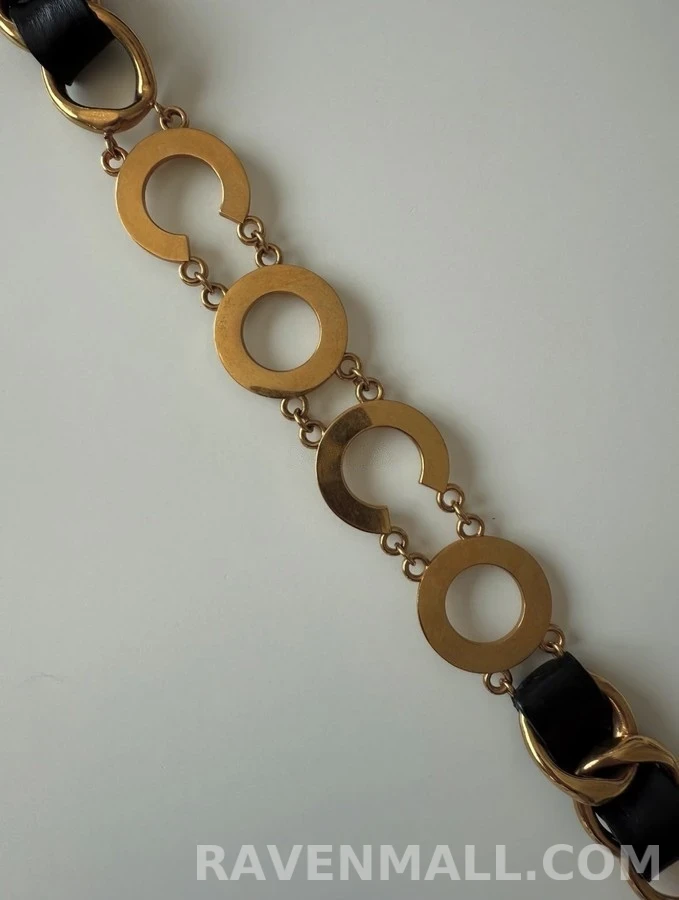 샤넬 샤넬 레터링 가죽 체인 벨트 상세 이미지