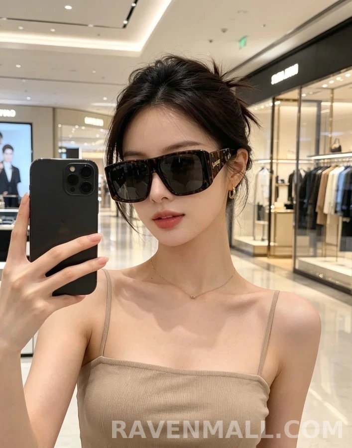 생로랑 세인트로랑 토터스쉘 스퀘어 선글라스 상세 이미지