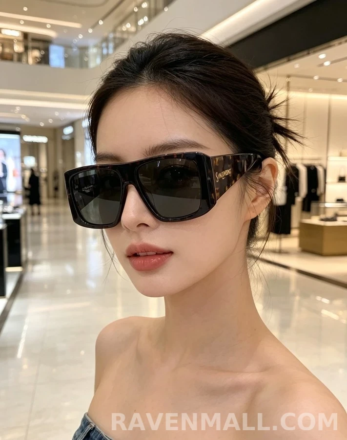 생로랑 세인트로랑 토터스쉘 스퀘어 선글라스 상세 이미지