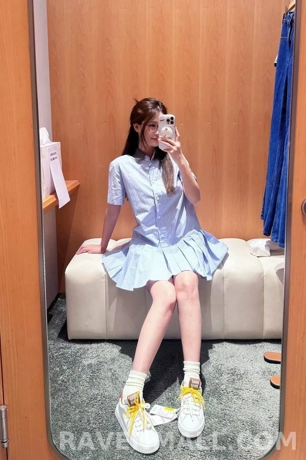미우미우 미우미우 두 가지 신발끈 플랫폼 스니커즈 상세 이미지