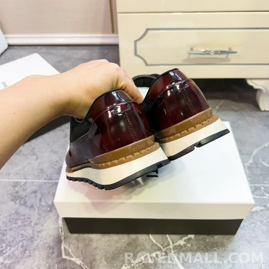 벨루티 벨루티 파티나 가죽 스니커즈 상세 이미지