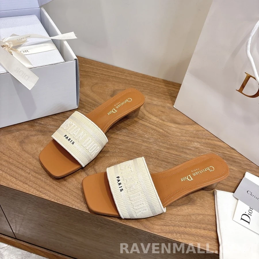 디올 디올 Dway 레터링 블록힐 샌들 상세 이미지
