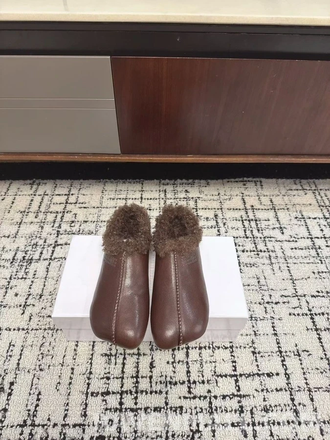 메종 마르지엘라 메종마르지엘라 레더 양털 슬리퍼 상세 이미지