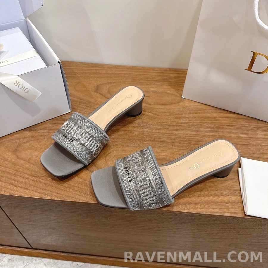 디올 디올 Dway 크리스탈 로고 뮬 상세 이미지