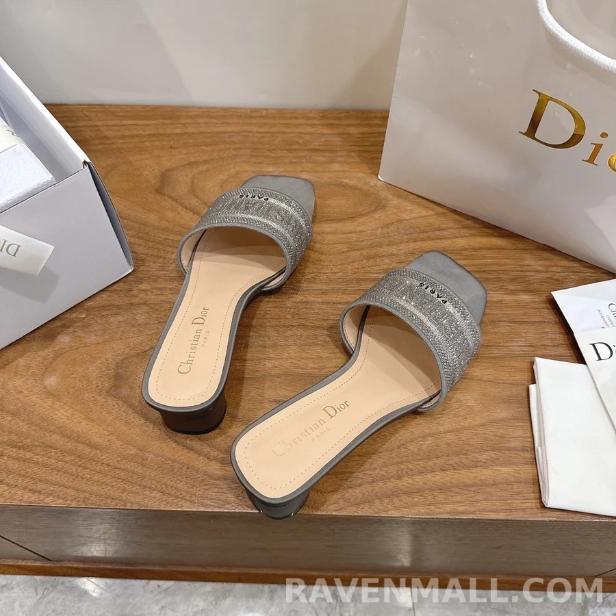 디올 디올 Dway 크리스탈 로고 뮬 상세 이미지