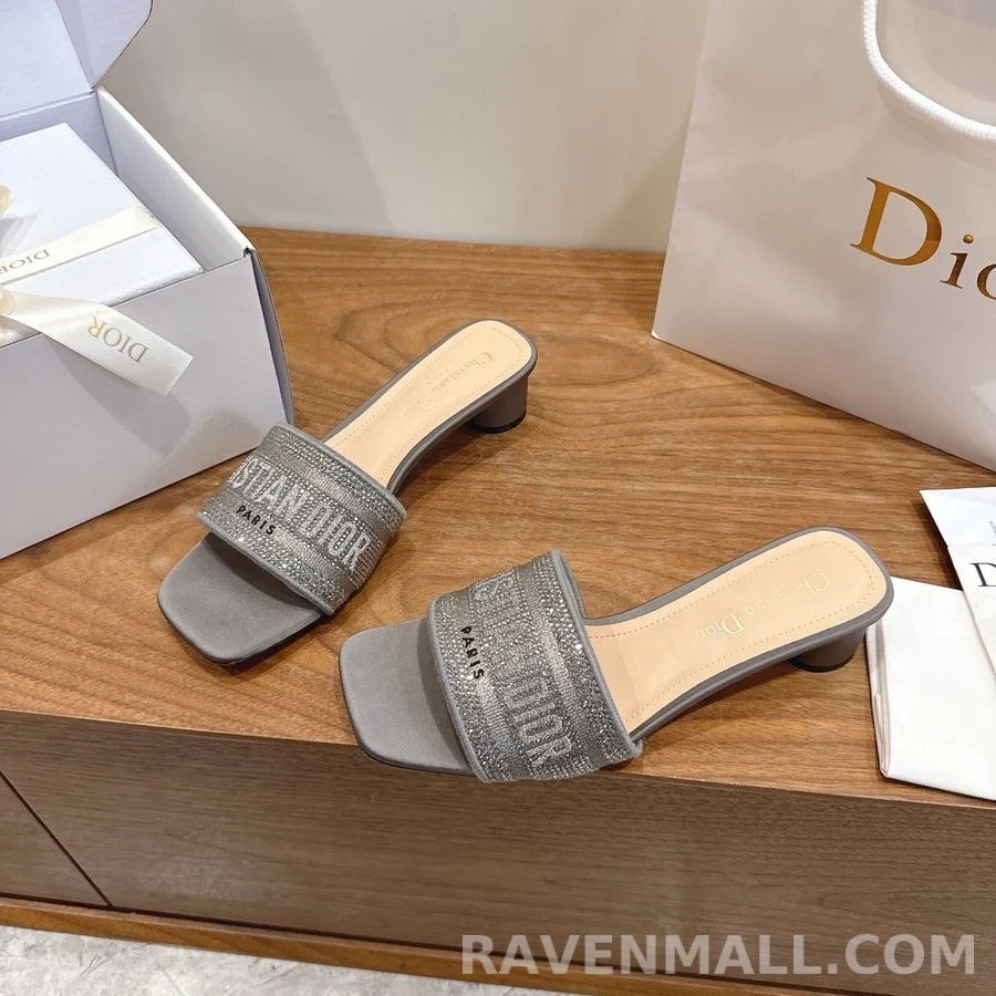 디올 디올 Dway 크리스탈 로고 뮬 상세 이미지