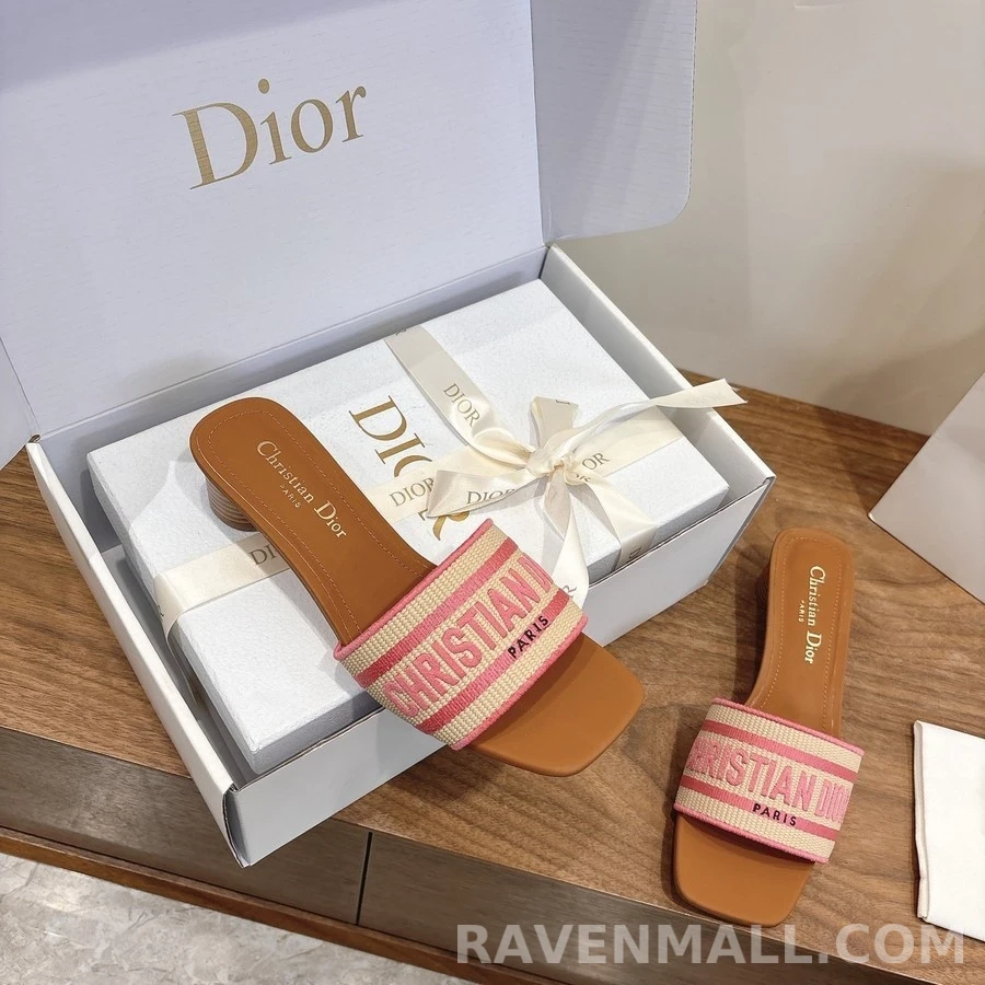 디올 디올 Dway 스트라이프 힐 샌들 상세 이미지