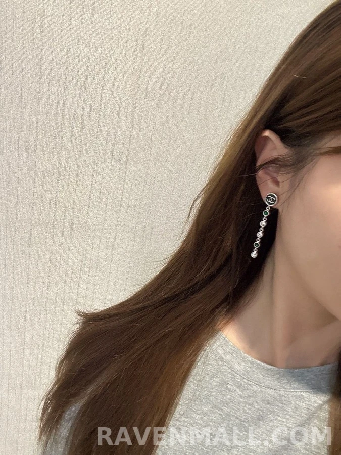 샤넬 샤넬 에메랄드 드롭 귀걸이 상세 이미지
