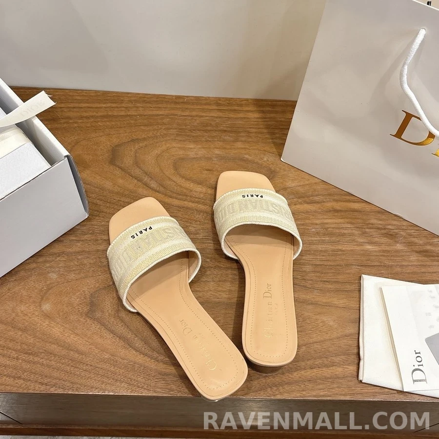 디올 디올 Dway 로고 뮬 샌들 상세 이미지