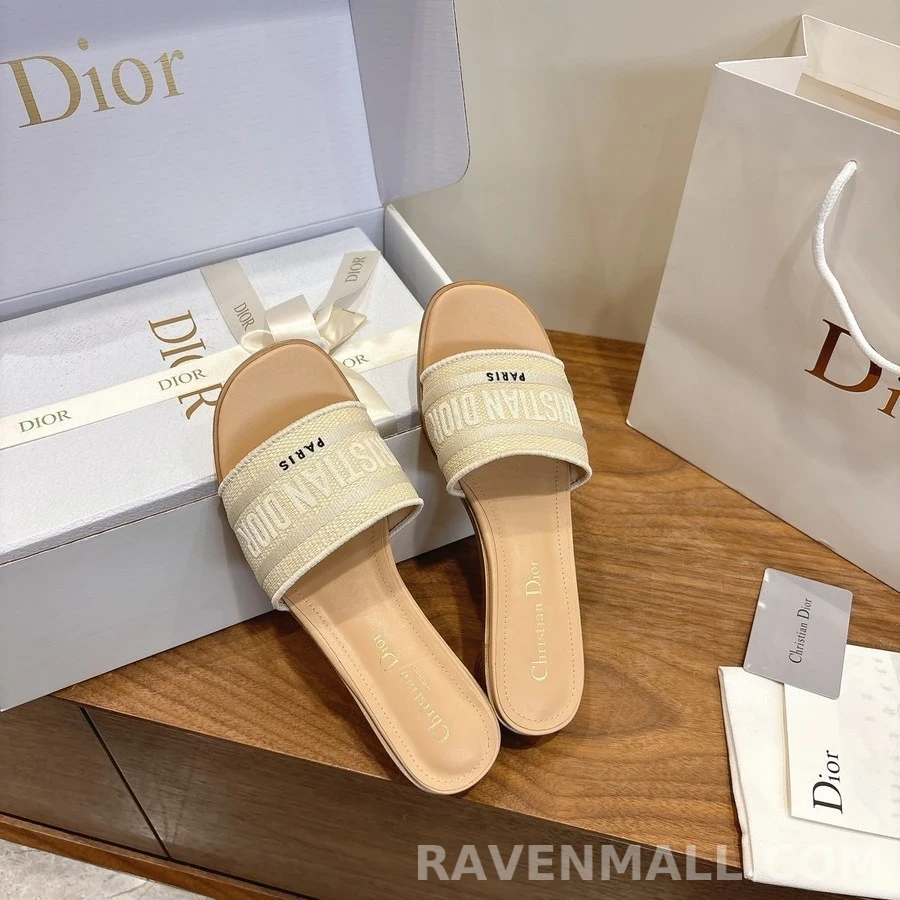 디올 디올 Dway 로고 뮬 샌들 상세 이미지