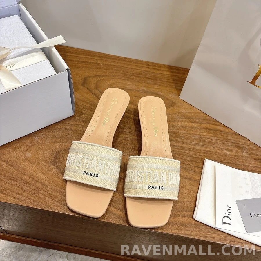 디올 디올 Dway 로고 뮬 샌들 상세 이미지