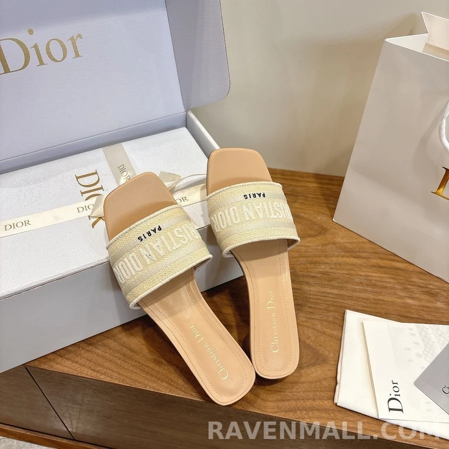 디올 디올 Dway 로고 뮬 샌들 상세 이미지