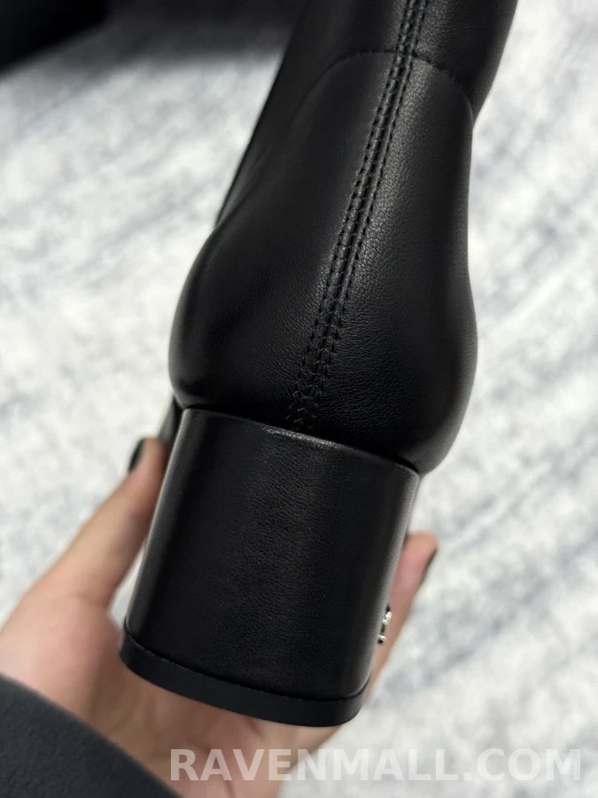 샤넬 샤넬 투톤 토캡 블록힐 부츠 상세 이미지