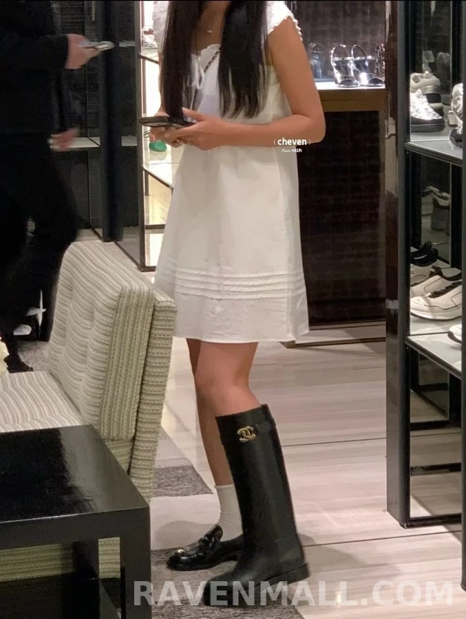 샤넬 샤넬 금속 버클 스트랩 라이딩 부츠 상세 이미지