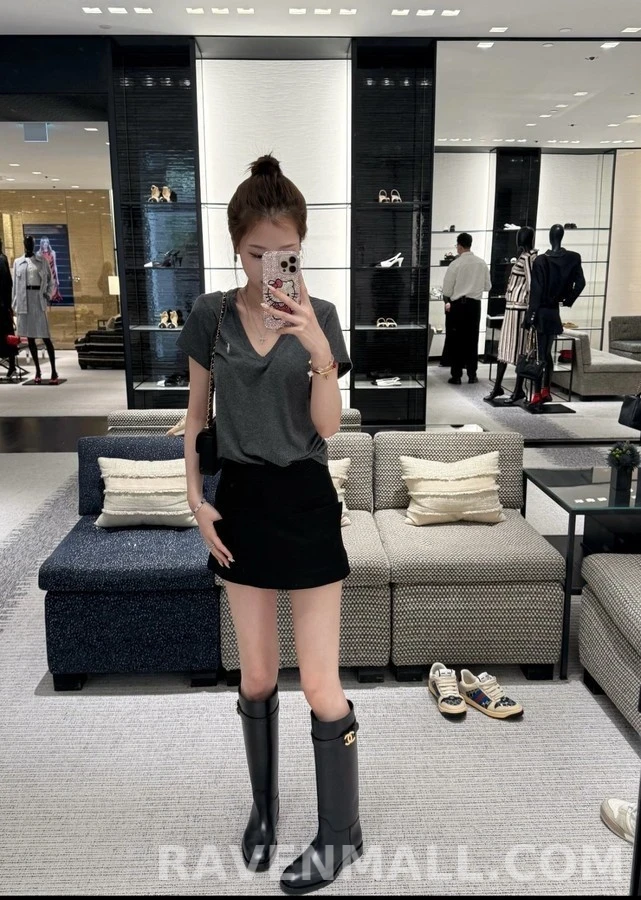 샤넬 샤넬 금속 버클 스트랩 라이딩 부츠 상세 이미지