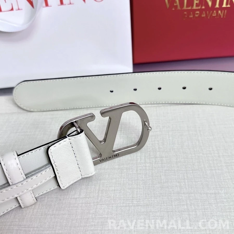 발렌티노 발렌티노 V로고 4cm 레더 벨트 상세 이미지