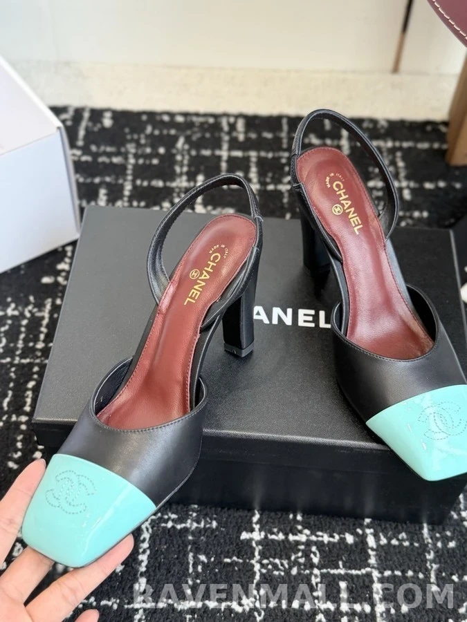 샤넬 샤넬 로고 캡토 슬링백 힐 상세 이미지