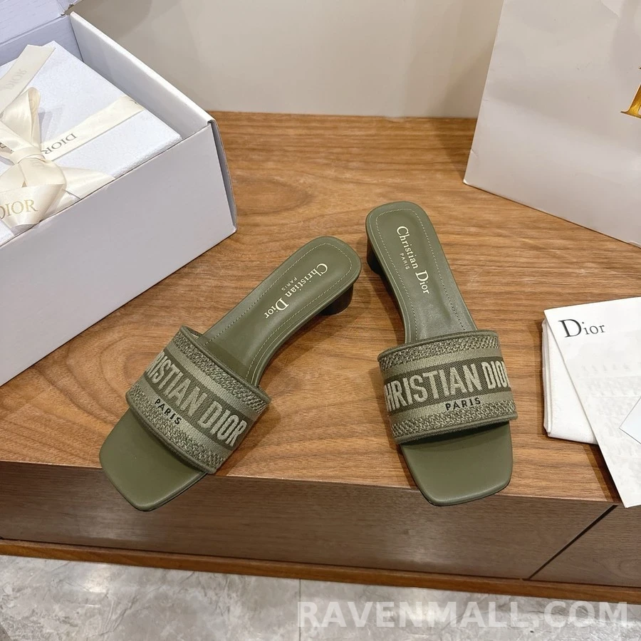디올 디올 Dway 자수 힐 뮬 상세 이미지