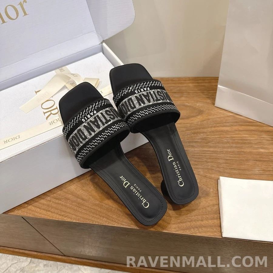 디올 디올 Dway 레터링 스터드 뮬 상세 이미지