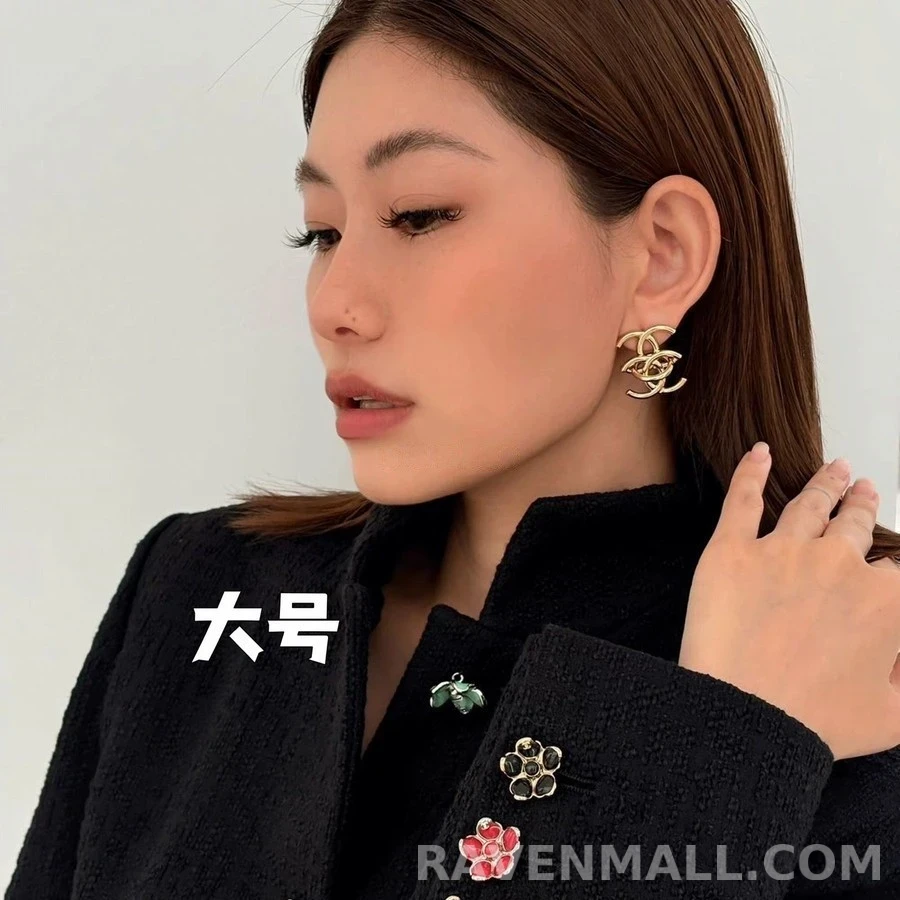 샤넬 샤넬 인터로킹 로고 귀걸이 상세 이미지