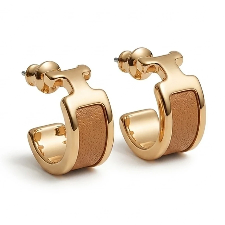 에르메스 에르메스 H 로고 가죽 귀걸이 상세 이미지