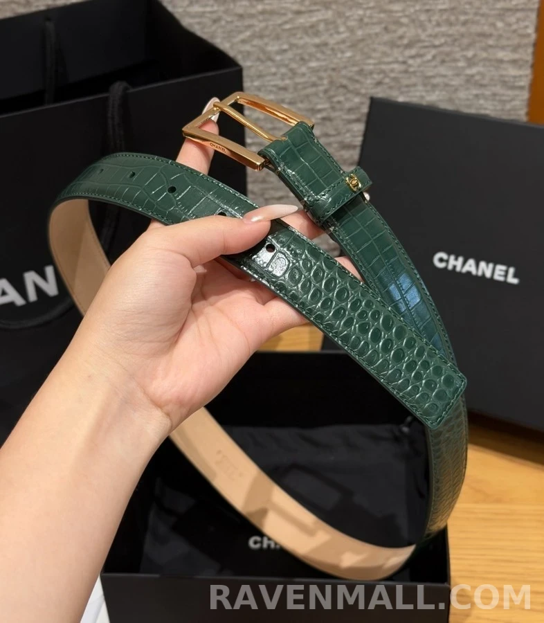 샤넬 샤넬 악어 엠보싱 벨트 상세 이미지
